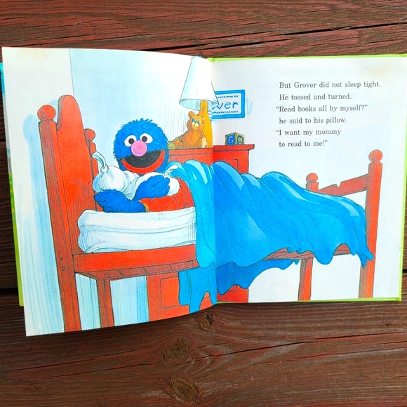 VINTAGE 1985 Sesame Street Grover Learns to Read Start-to-Read Children's Book - Picture 3 of 8